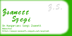 zsanett szegi business card